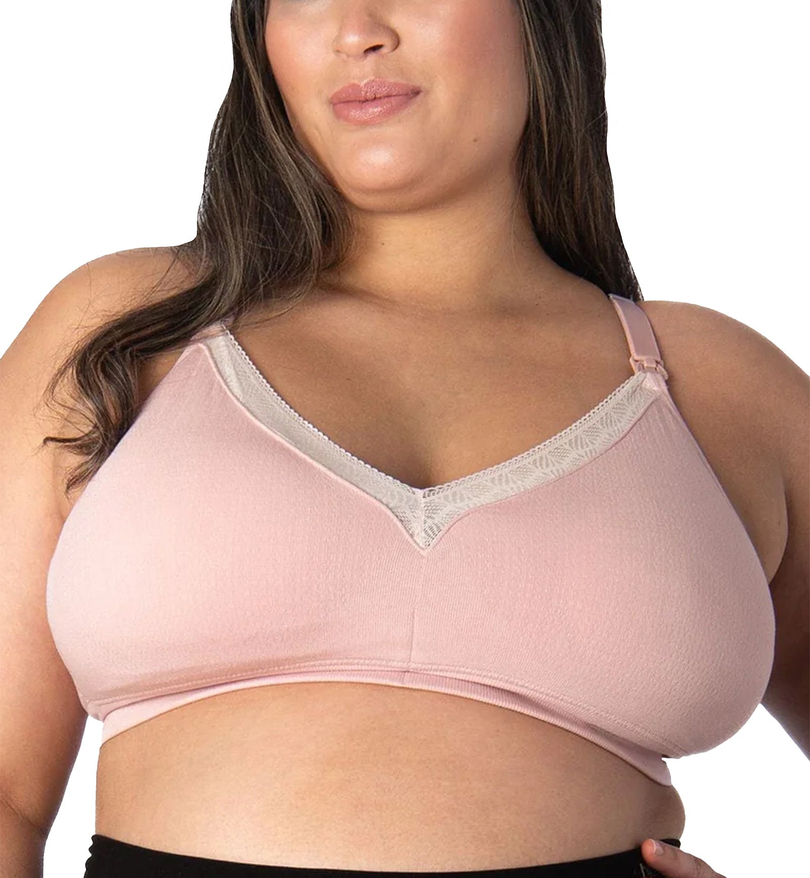 HOTmilk Caress Plunge Nursing Bra (CPLP),Small A-D,Lotus Pink - Lotus Pink,Small A-D Cups