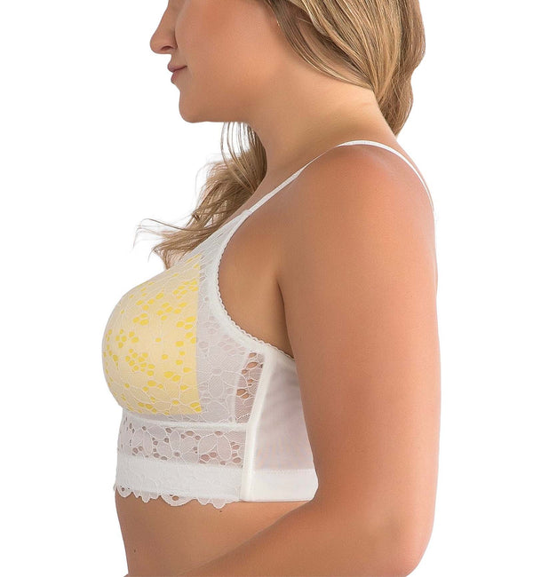 Parfait Mia Daisy WireFree Longline Bralette (P6142) Pearl White