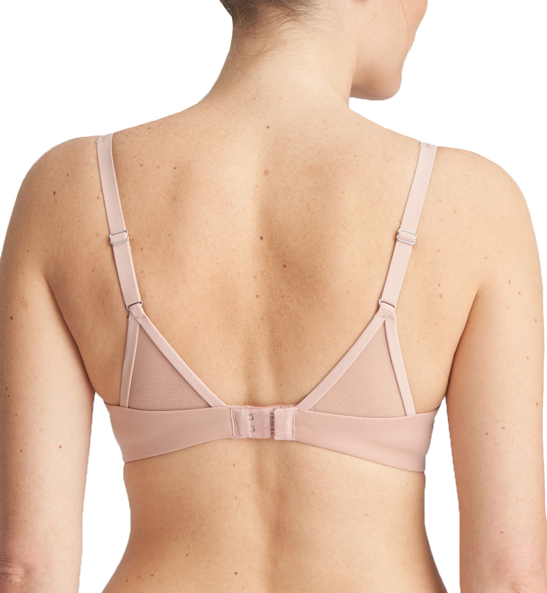 Marie Jo Louie Push Up Padded Plunge Underwire Bra (0122097),32A,Powder Rose - Powder Rose,32A