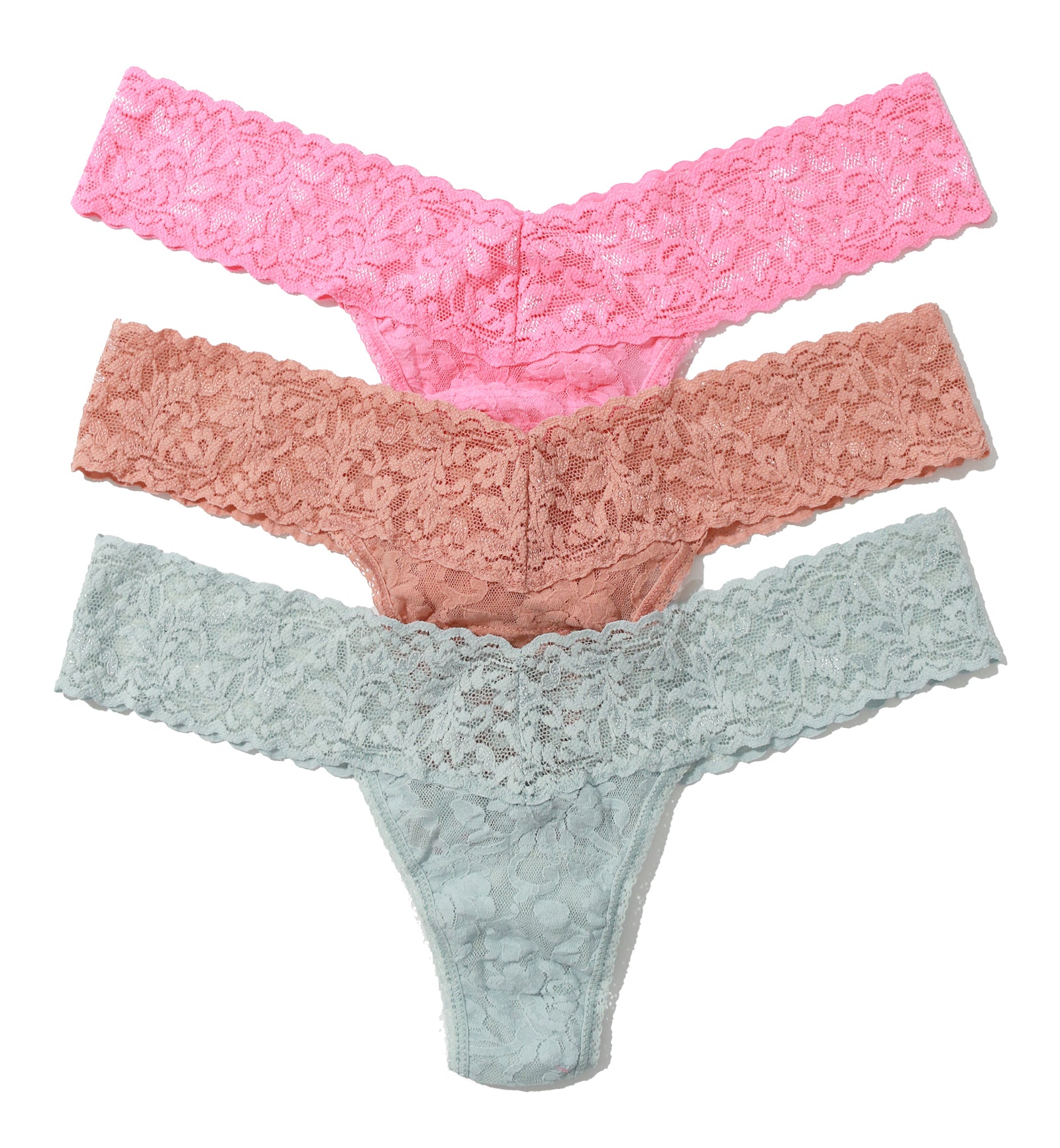 Hanky Panky 3-PACK Signature Lace Low Rise Thong (49113PK),Holiday23 IPCE - IPCE,One Size