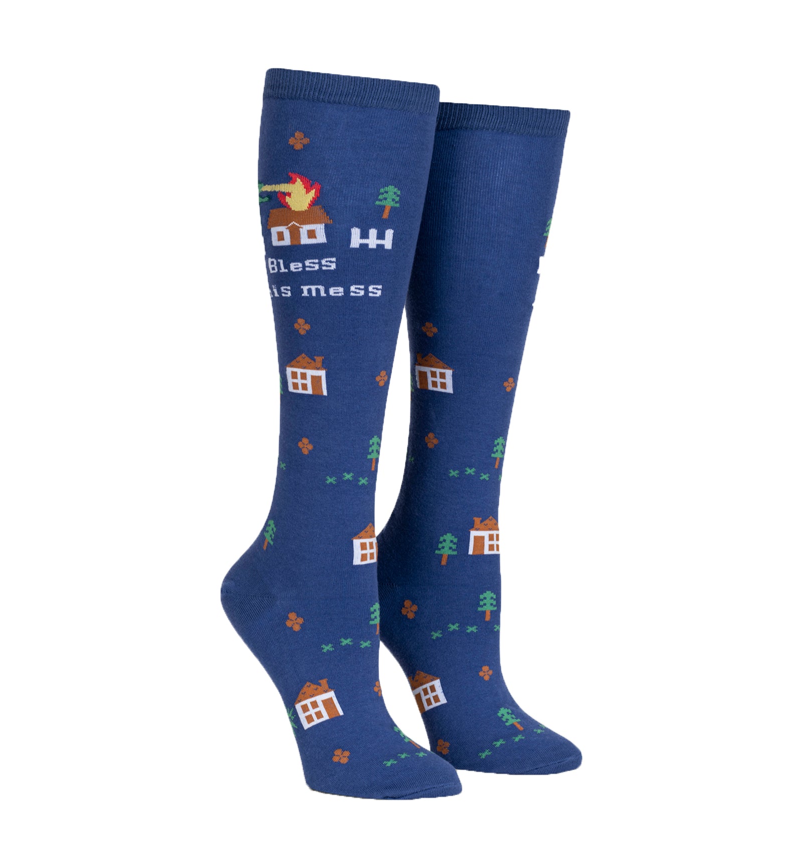 SOCK it to me Unisex Knee High Socks (F0636),Bless This Mess - Bless This Mess,One Size