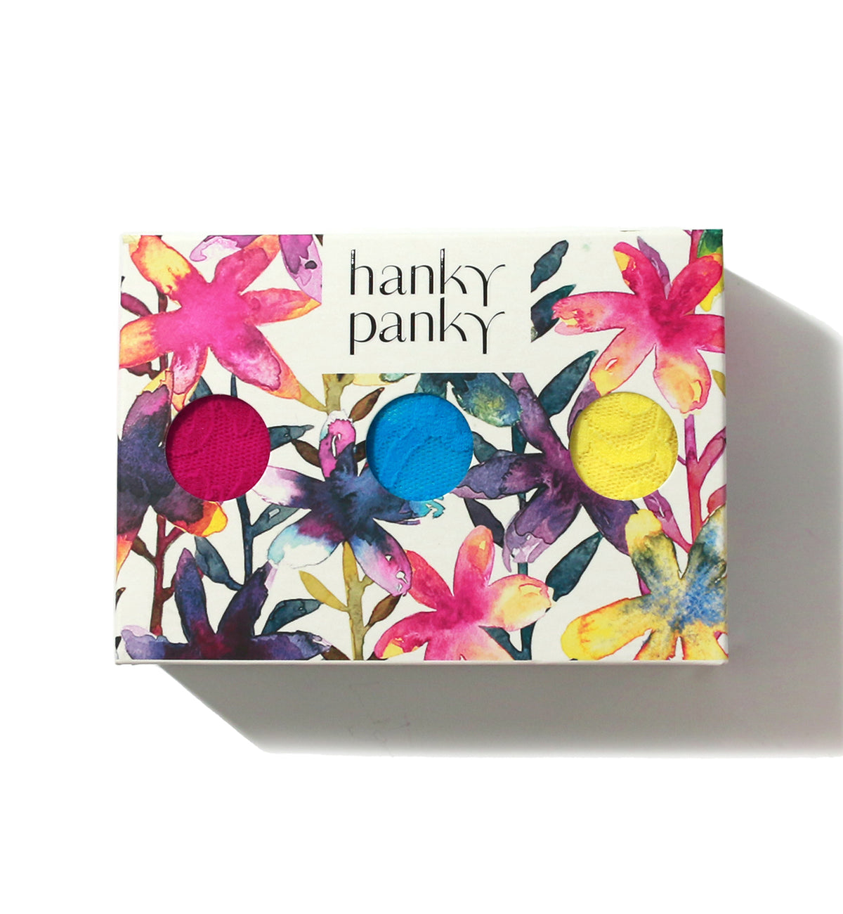 Hanky Panky 3-PACK Signature Lace Original Rise Thong (48113PK),Still Blooming - Venetian Pink/Fiji Blue/Citrus Punch,One Size
