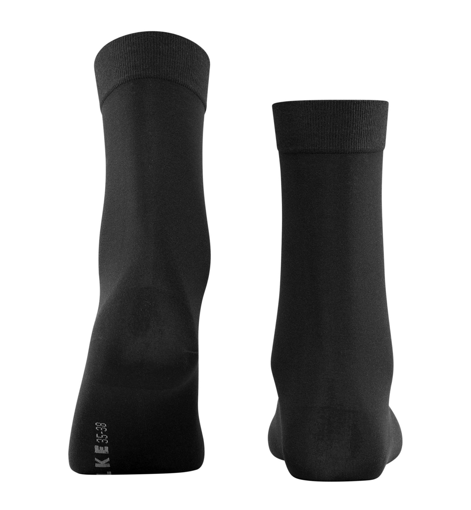 FALKE Cotton Touch Crew Socks (47105),5/7.5,Black - Black,5/7.5