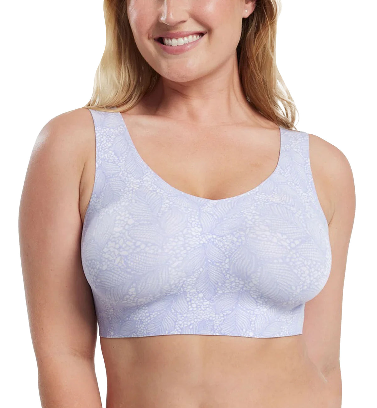 Evelyn &amp; Bobbie DEFY V-Neck Bralette w/ Removable Pads (1728﻿),Small,Moonstone Lace - Moonstone Lace,Small