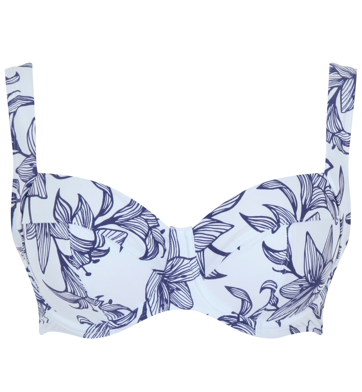Panache Olivia Full Cup Underwire Bikini Top (SW1722),30F,Capri Print - Capri Print,30F