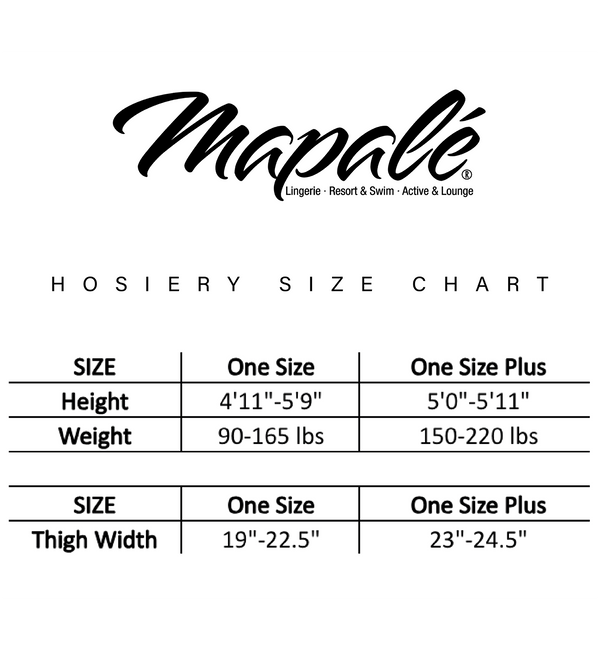 Mapale 1017X Curvy Size Thigh Highs Color Metallic Black