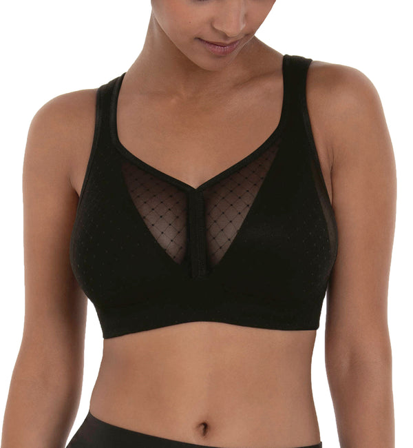 Anita Eve 5211 Wire-Free Soft Bra - Super Comfy Everyday Support (Black, 34E)