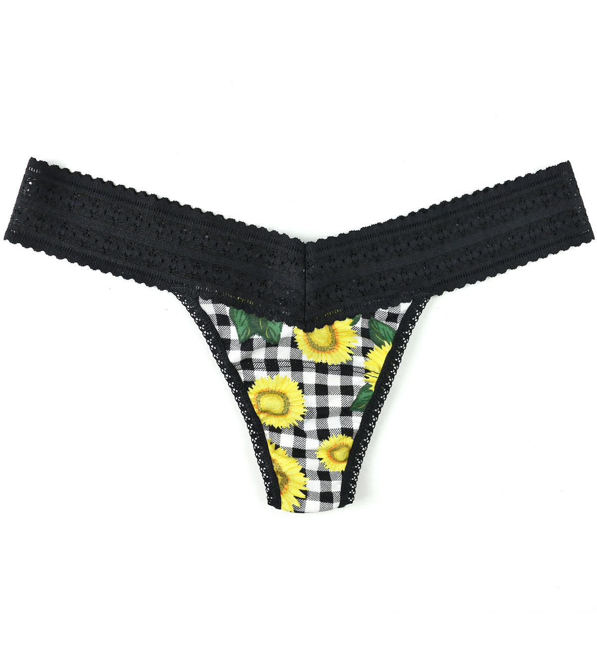 Hanky Panky Printed DreamEase Low Rise Thong (PR681004),Fields of Gold - Fields of Gold,One Size