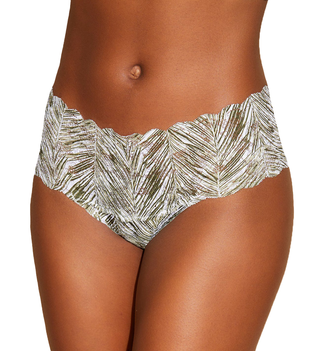 Cosabella Never Say Never Printed Comfie Thong (NEVEP0343),S/M,Palm Aloe - Palm Aloe,S/M