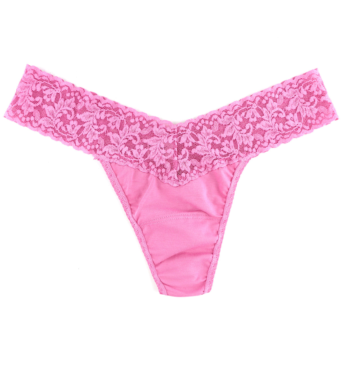Hanky Panky Cotton Low Rise Thong (891581),Chateau Rose - Chateau Rose,One Size