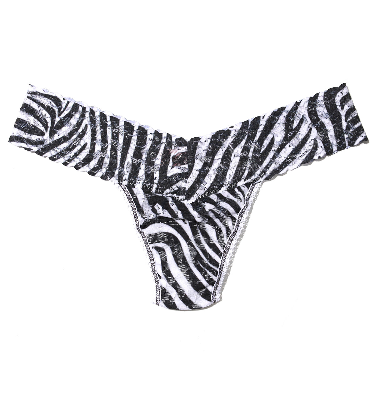 Hanky Panky Signature Lace Printed Low Rise Thong (PR4911P),A to Zebra - A to Zebra,One Size