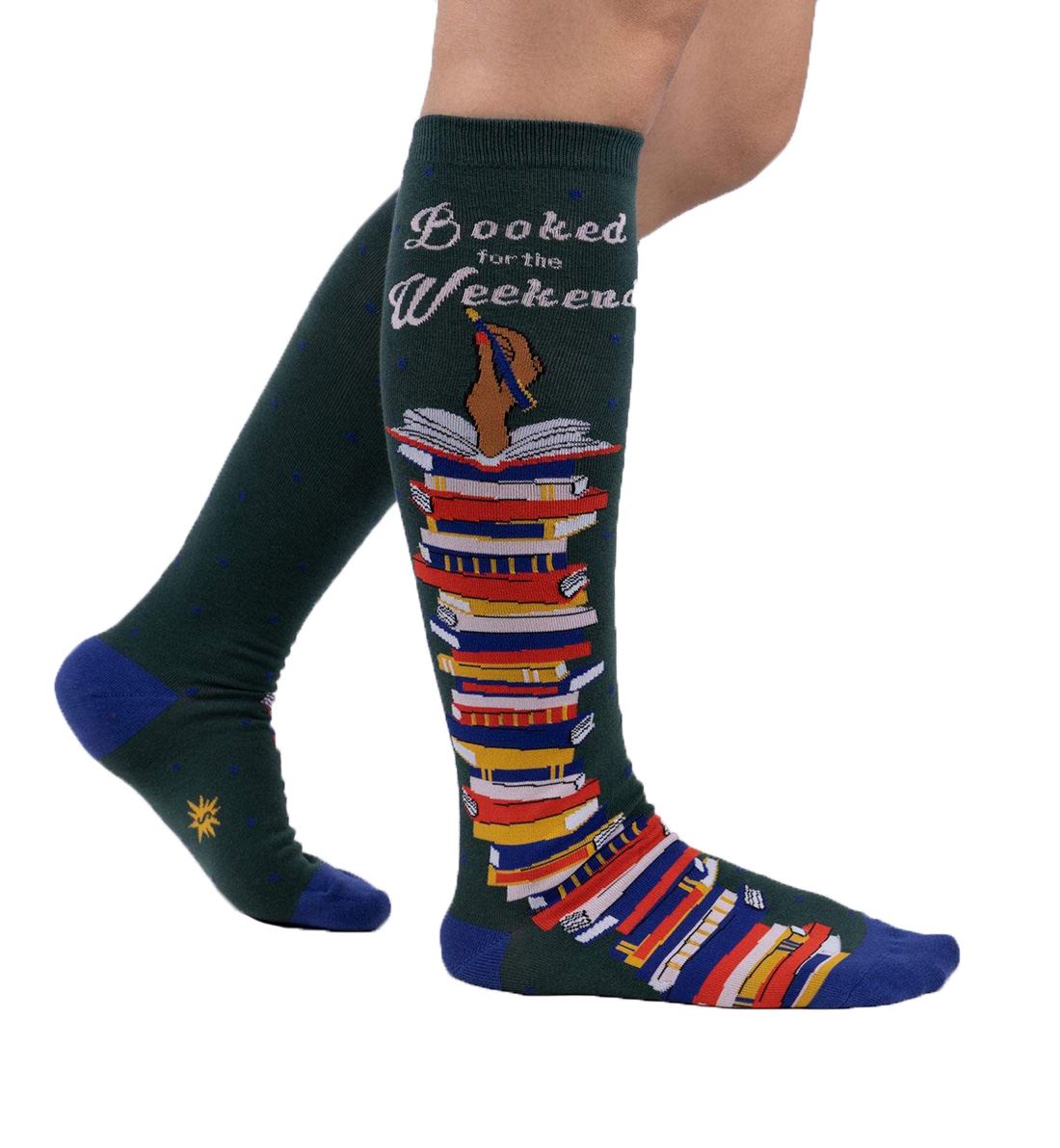 SOCK it to me Unisex Knee High Socks (F0517),Booked for the Weekend - Booked for the Weekend,One Size