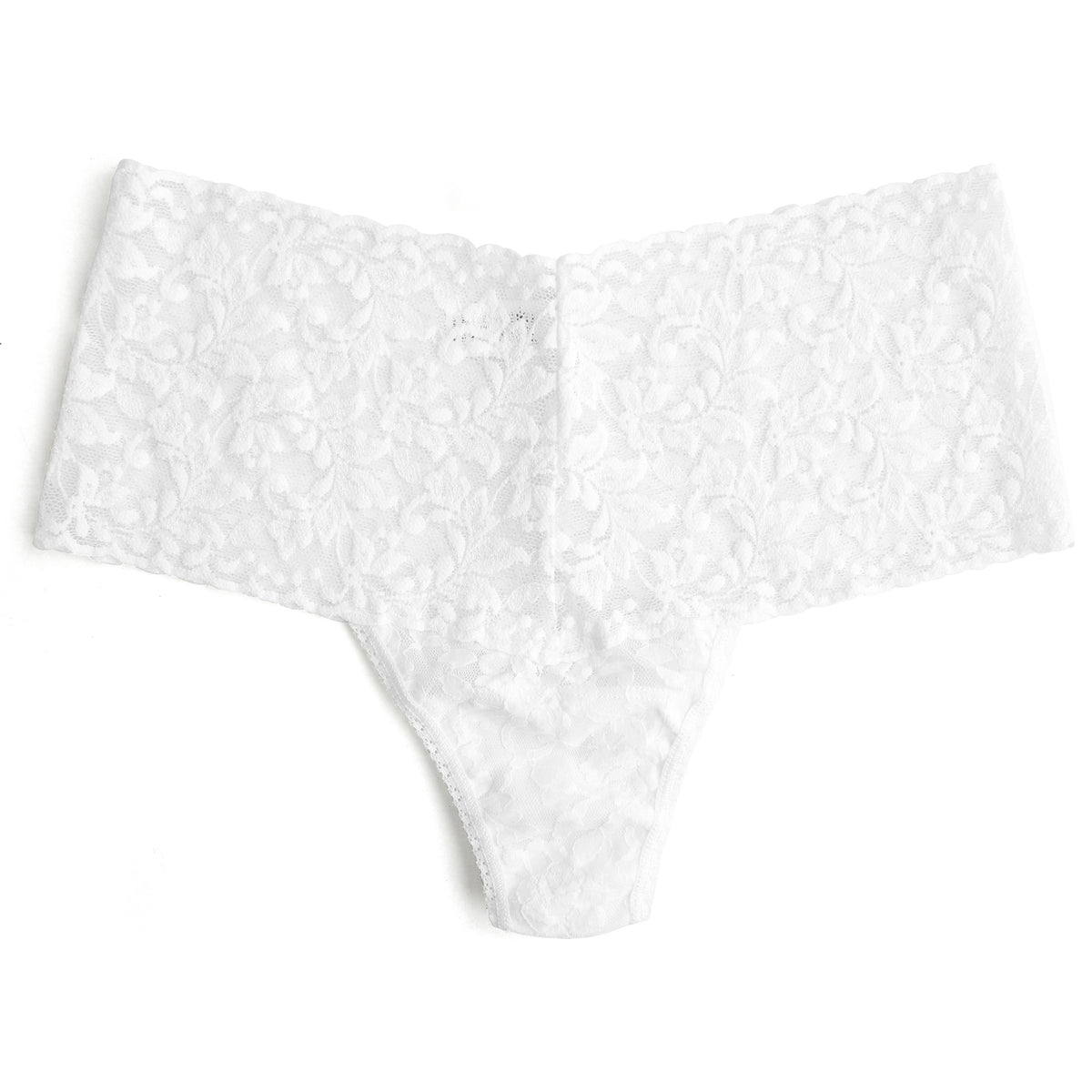 Hanky Panky Retro Lace Thong (9K1926P),White - White,One Size