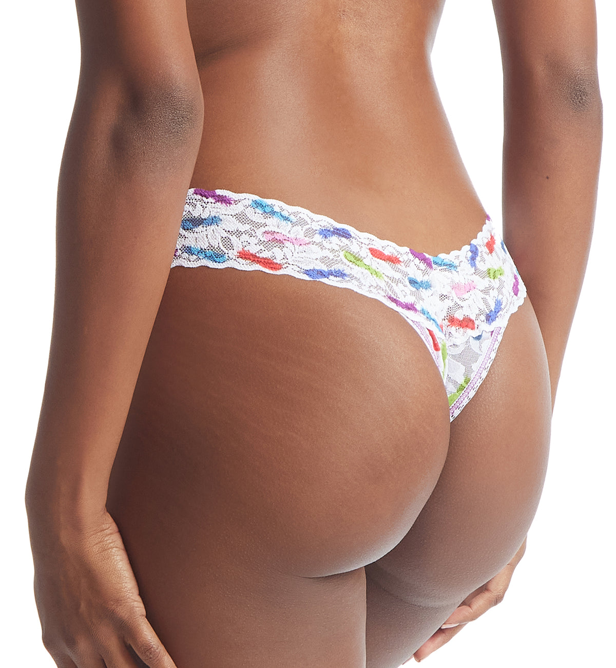 Hanky Panky Signature Lace Printed Low Rise Thong (PR4911P),Pineapple Island - Pineapple Island,One Size