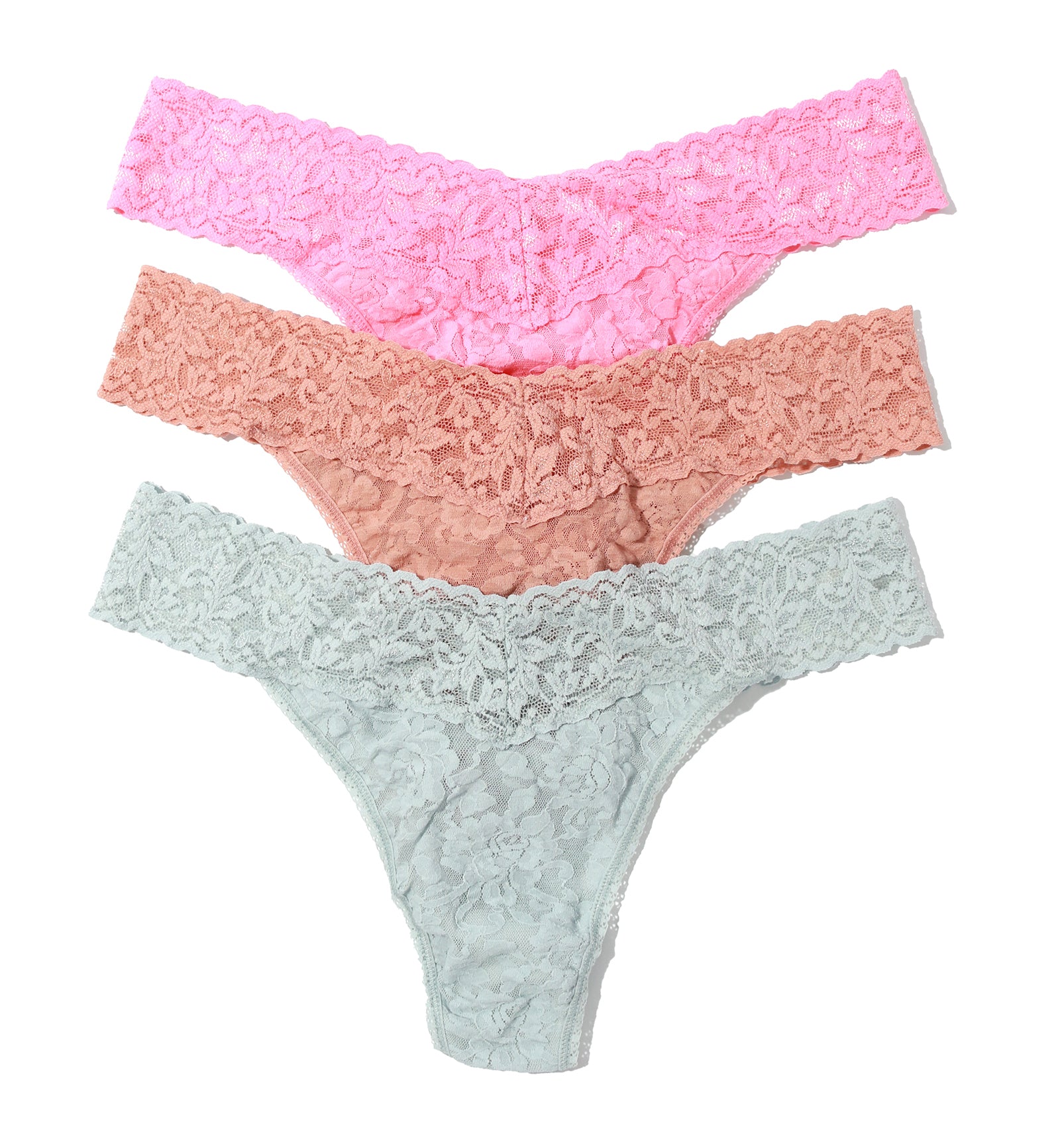 Hanky Panky 3-PACK Signature Lace Original Rise Thong (48113PK),Holiday23 IPCE - IPCE,One Size