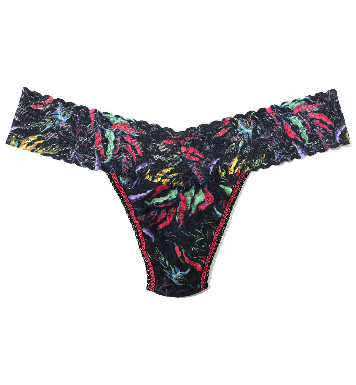 Hanky Panky Signature Lace Printed Low Rise Thong (PR4911P),Floating - Floating,One Size