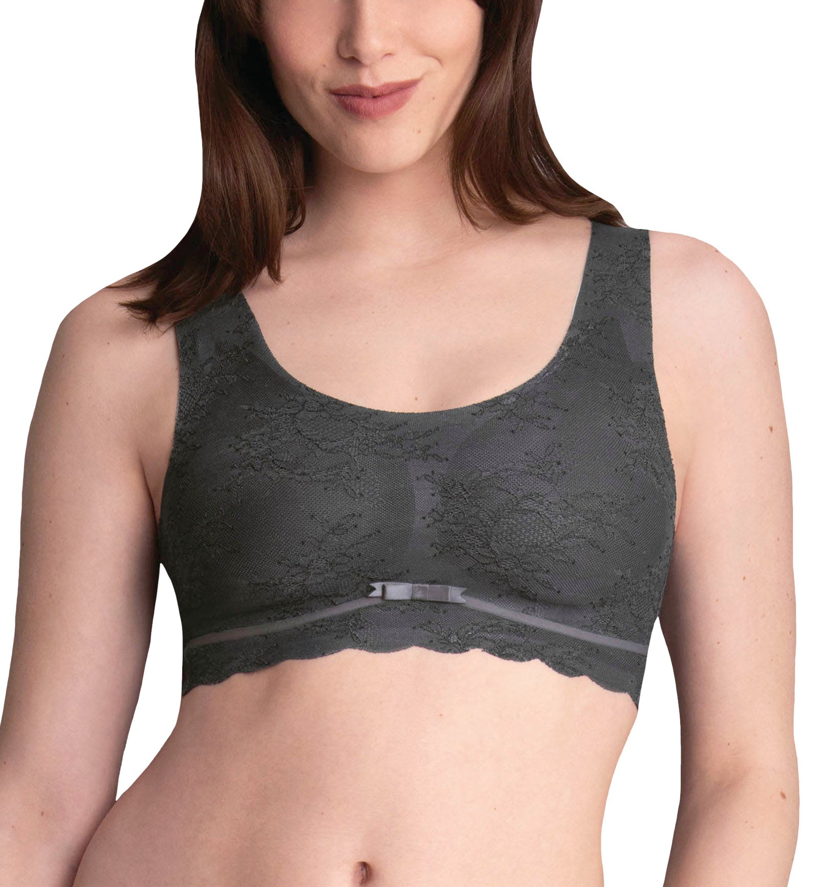 Anita Essentials Lace Lightly Padded Bralette (5400),Small,Anthracite - Anthracite,Small