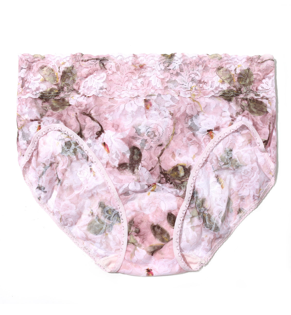 Hanky Panky Signature Lace Printed French Brief (PR461),Small,Antique Lily - Antique Lily,Small