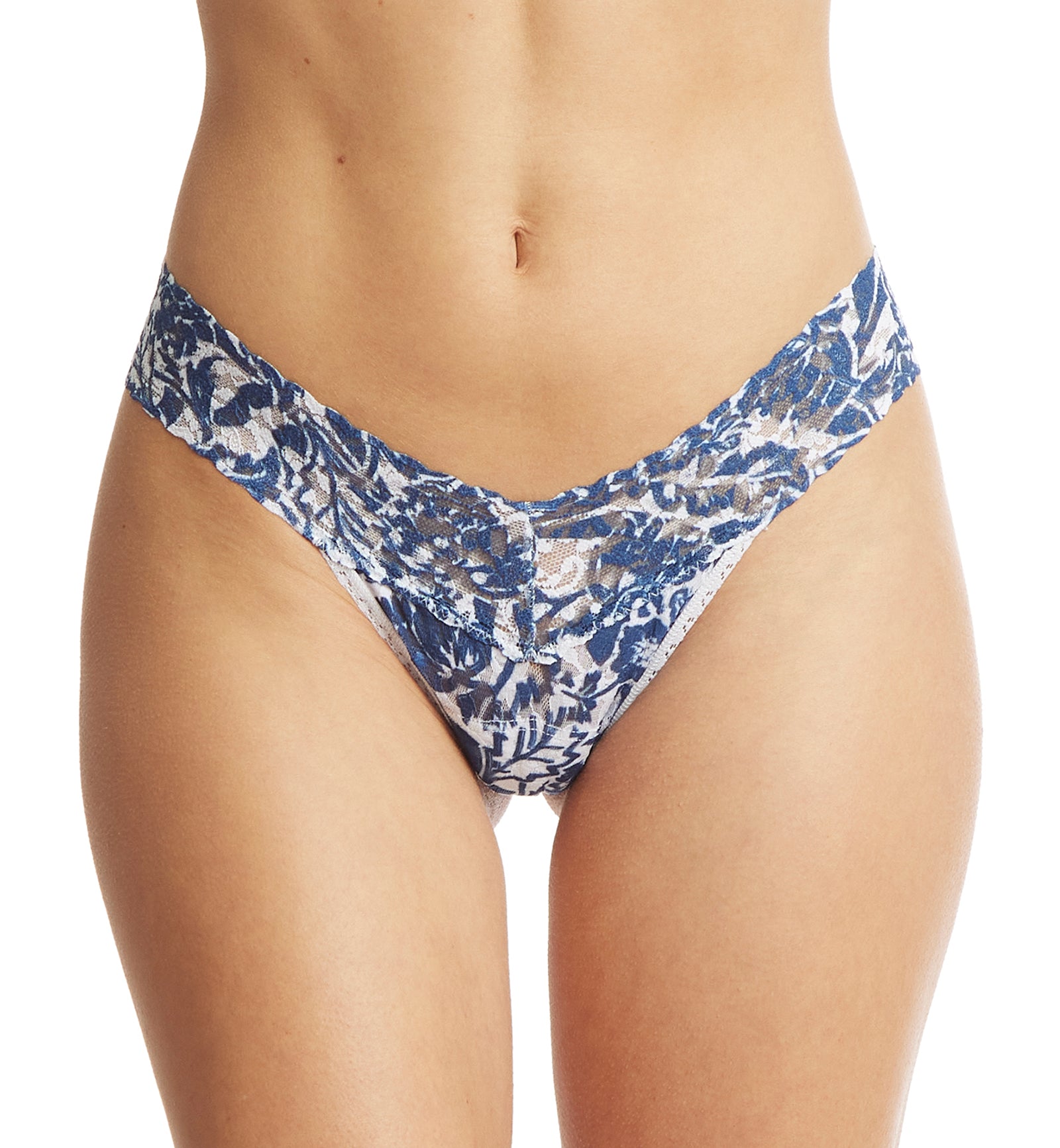 Hanky Panky Signature Lace Printed Low Rise Thong (PR4911P),Sketchbook Floral - Sketchbook Floral,One Size