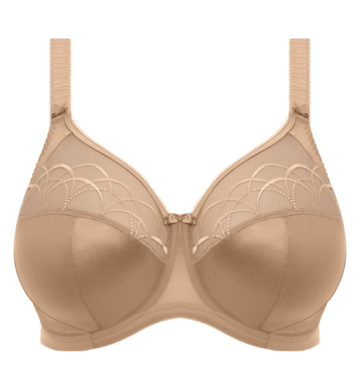 Elomi Cate Embroidered Full Cup Banded Underwire Bra (4030),34H,Hazel - Hazel,34H