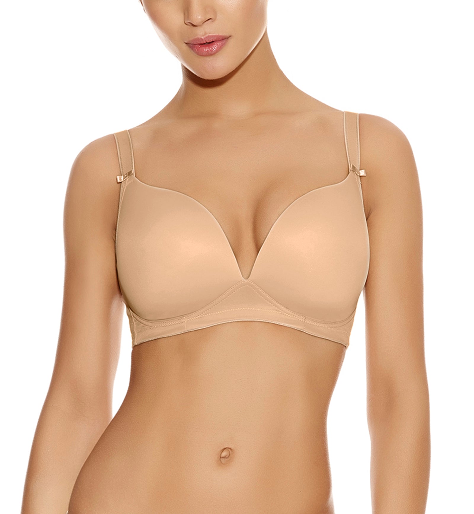 Freya Deco Padded Plunge Softcup (4231),32E,Nude - Nude,32E