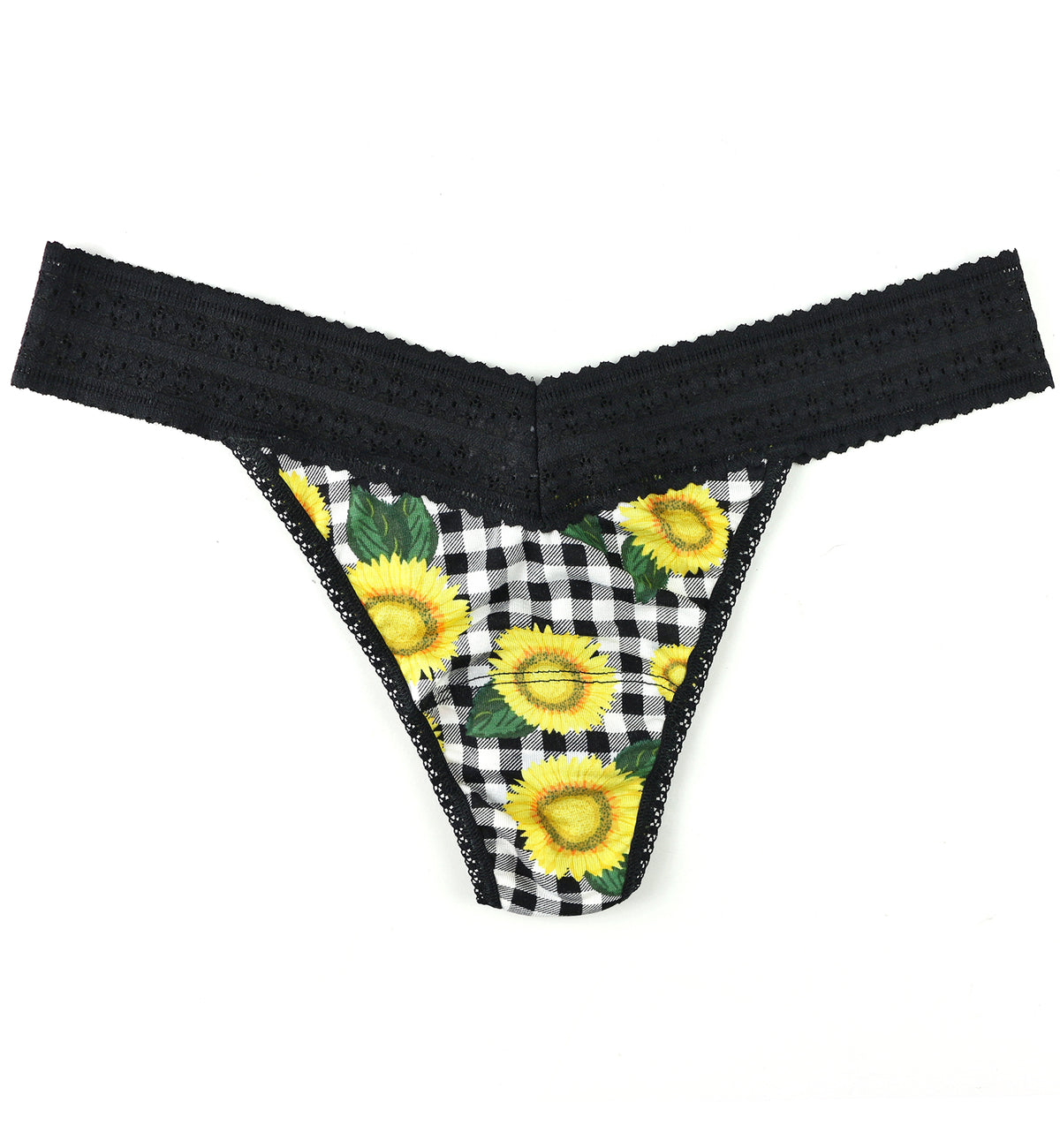 Hanky Panky Printed DreamEase Original Rise Thong (PR681104),Fields of Gold - Fields of Gold,One Size