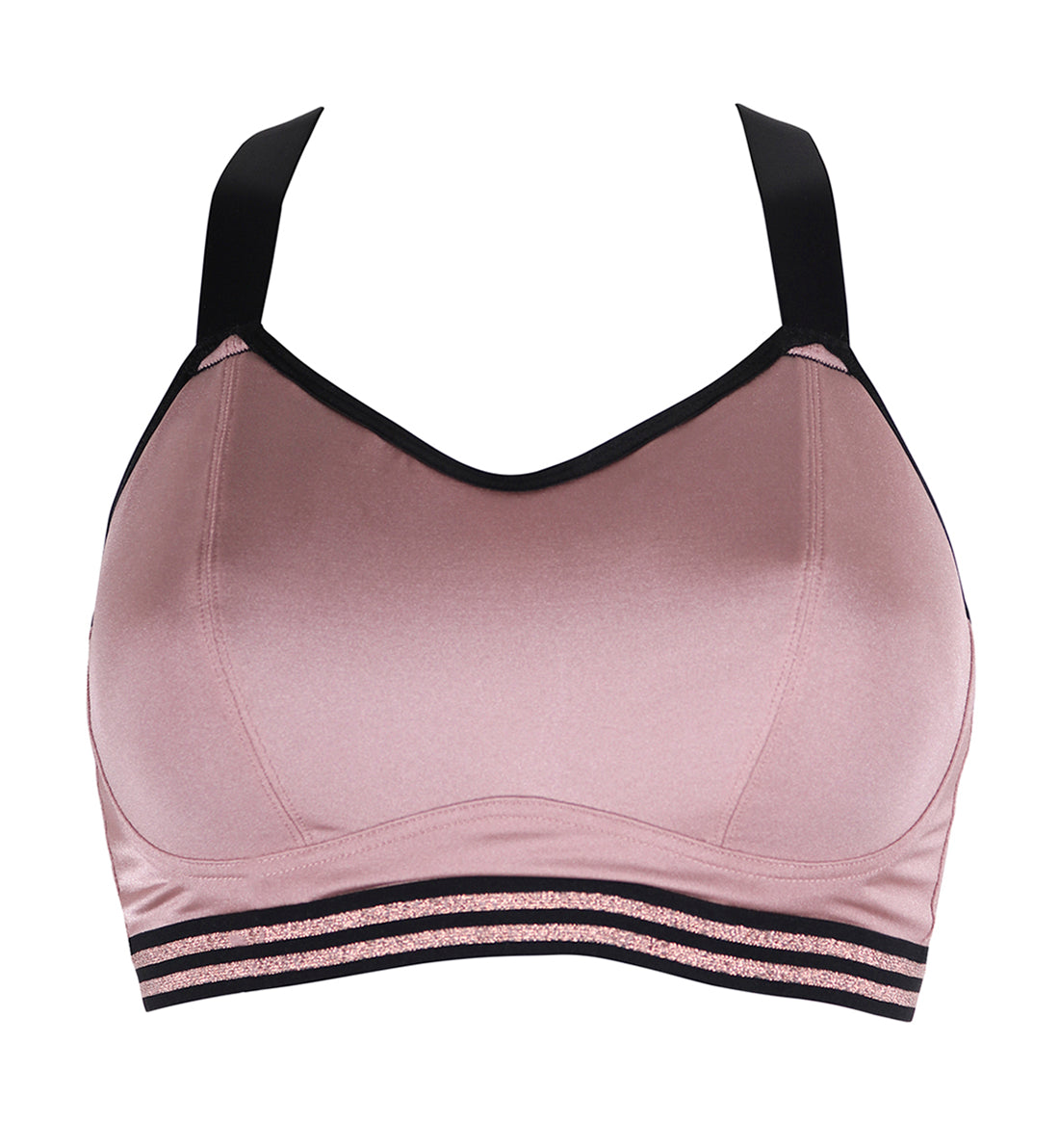 Pour Moi Energy Empower Underwire Light Padded Convertible Sports Bra (97003),32C,Rose Gold - Rose Gold,32C