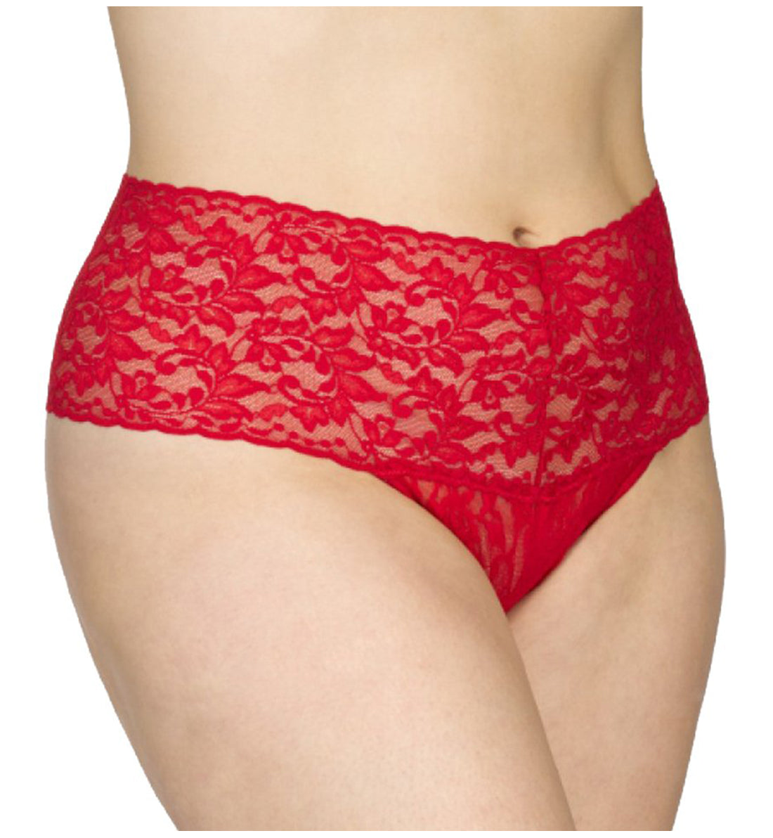 Hanky Panky Plus Size Retro Lace Thong (9K1926X),Red - Red,Plus Size