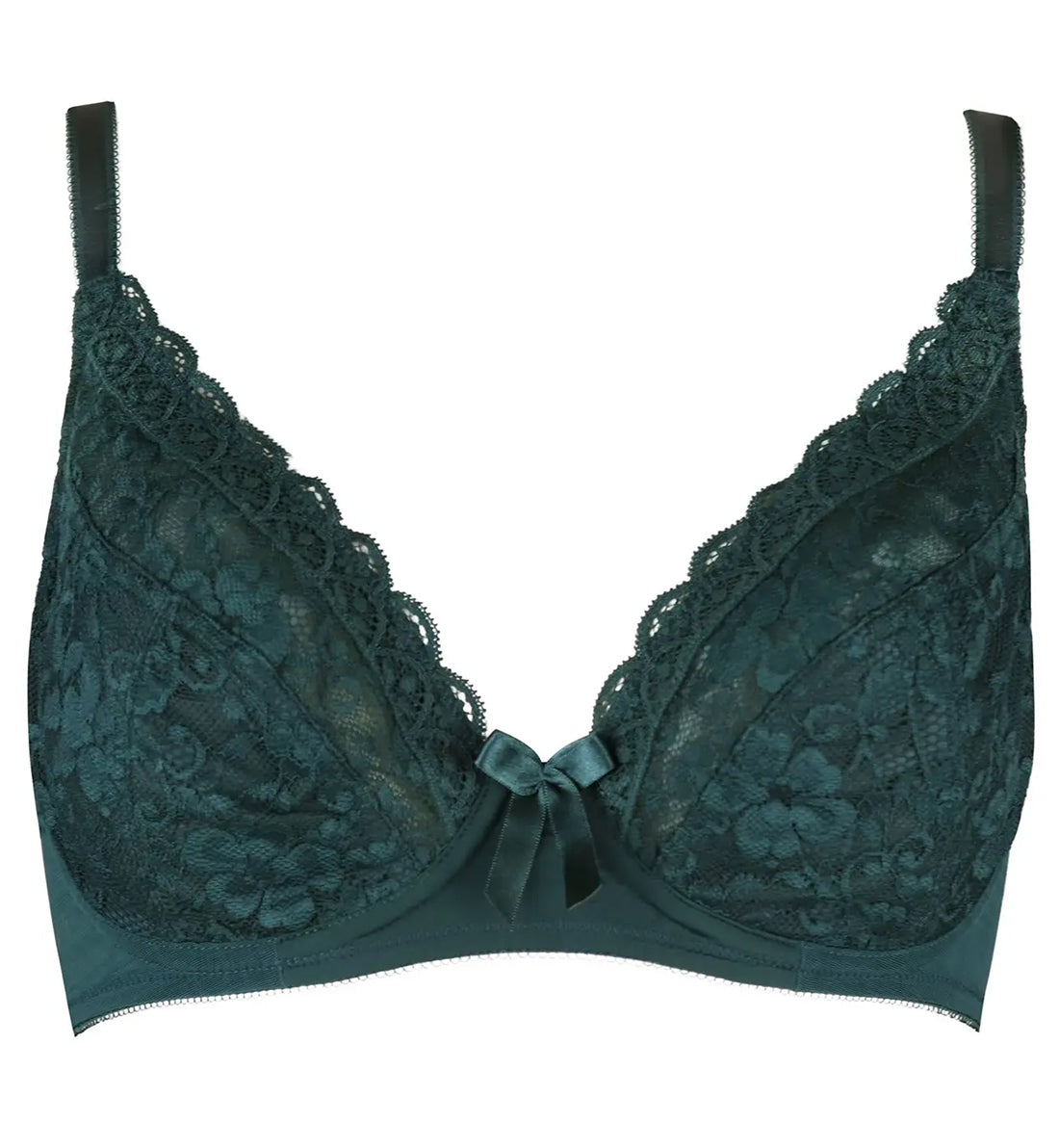 Pour Moi Rebel Underwire Plunge Bra (84002),34G,Forest - Forest,34G