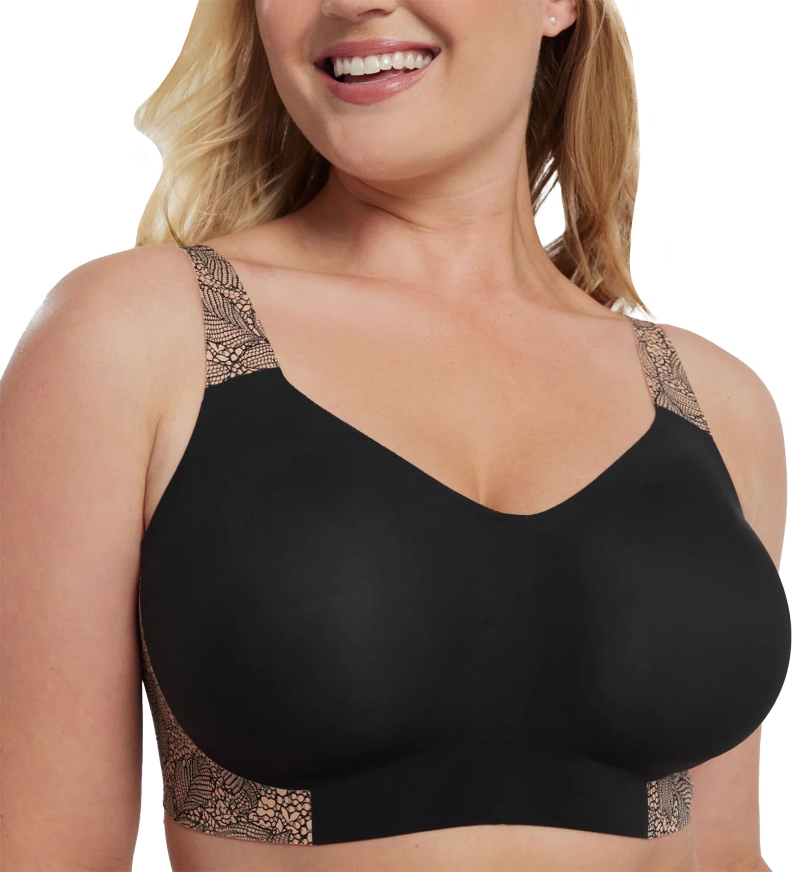 Evelyn & Bobbie BEYOND Adjustable Bra (1732),Small,Black Lace - Black Lace,Small
