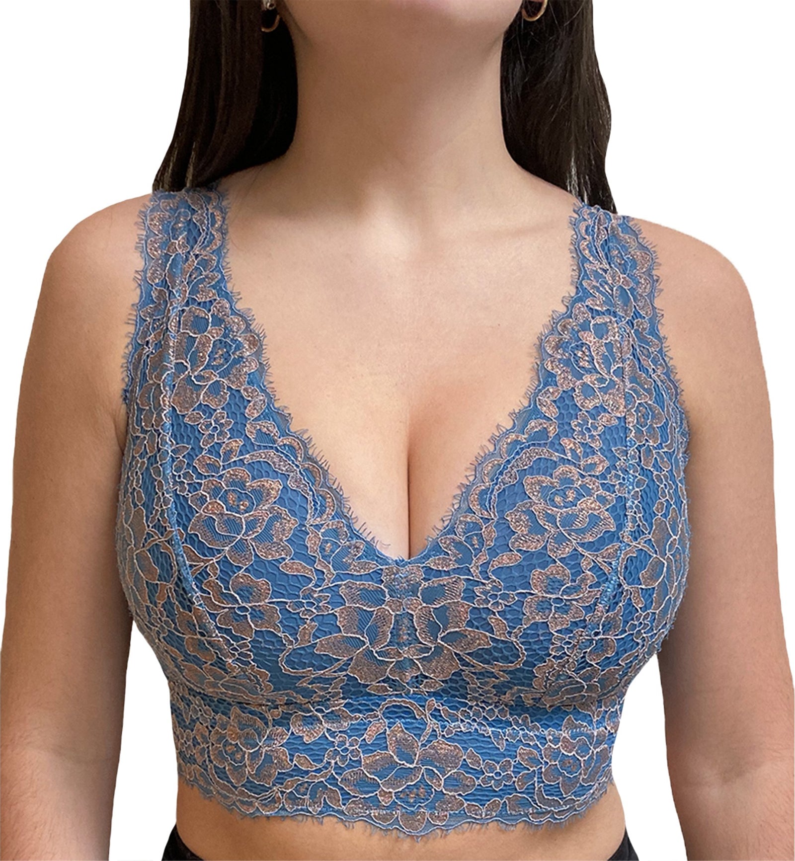 Cosabella Pret-A-Porter CURVY Longline Bralette (PRETA1383),Medium,Malawi/Lt Copper - Malawi/Light Copper,Medium