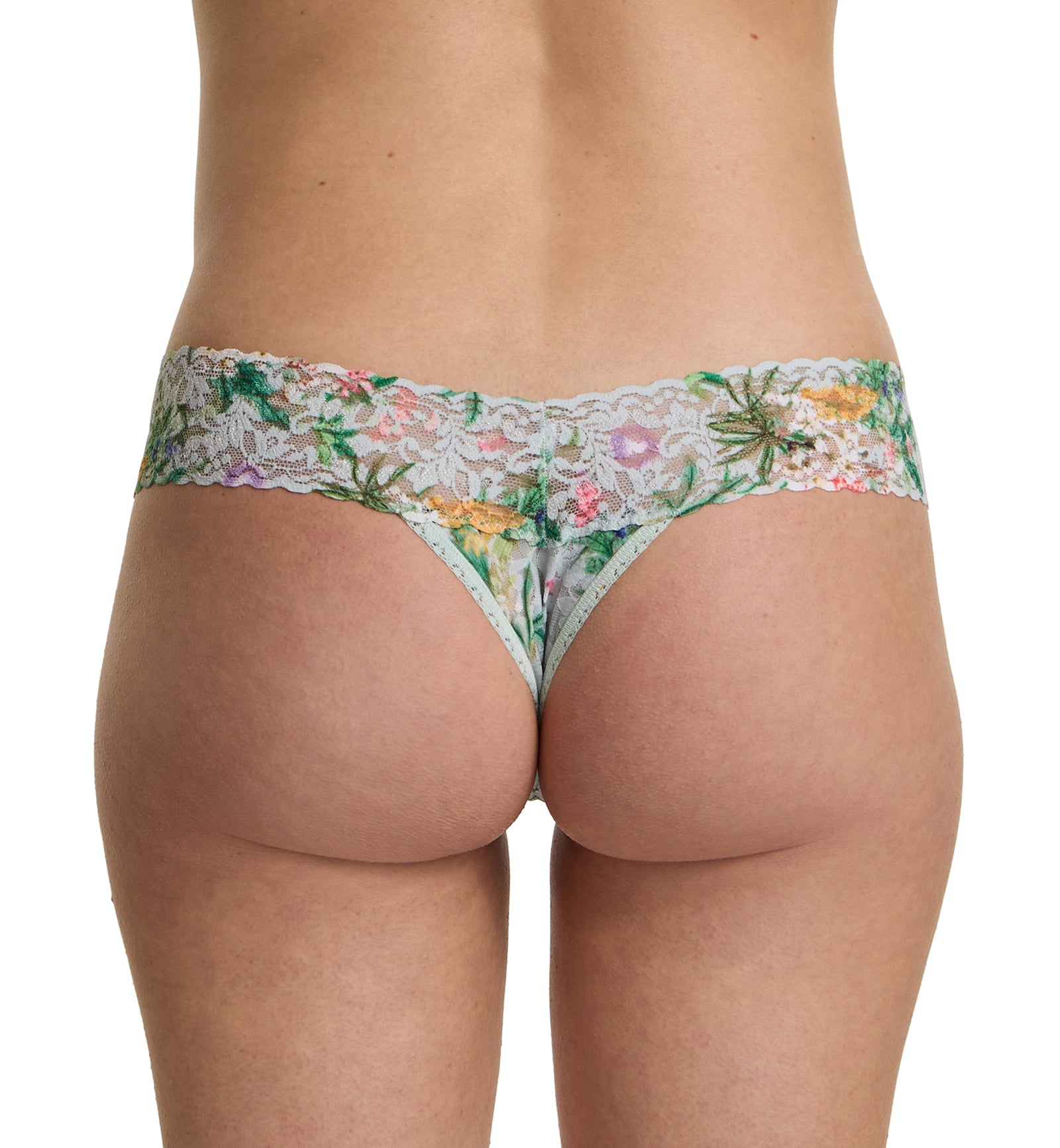 Hanky Panky Signature Lace Printed Low Rise Thong (PR4911P),Floriculture - Floriculture,One Size