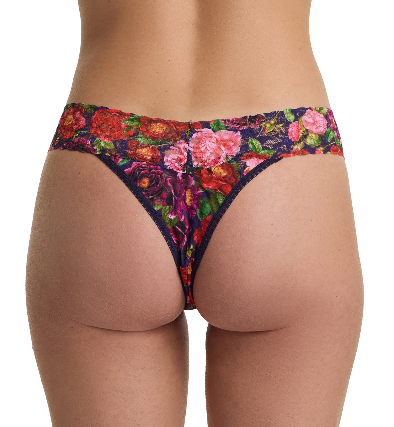 Hanky Panky Signature Lace Printed Original Rise Thong (PR4811P),Winters Tale - Winters Tale,One Size