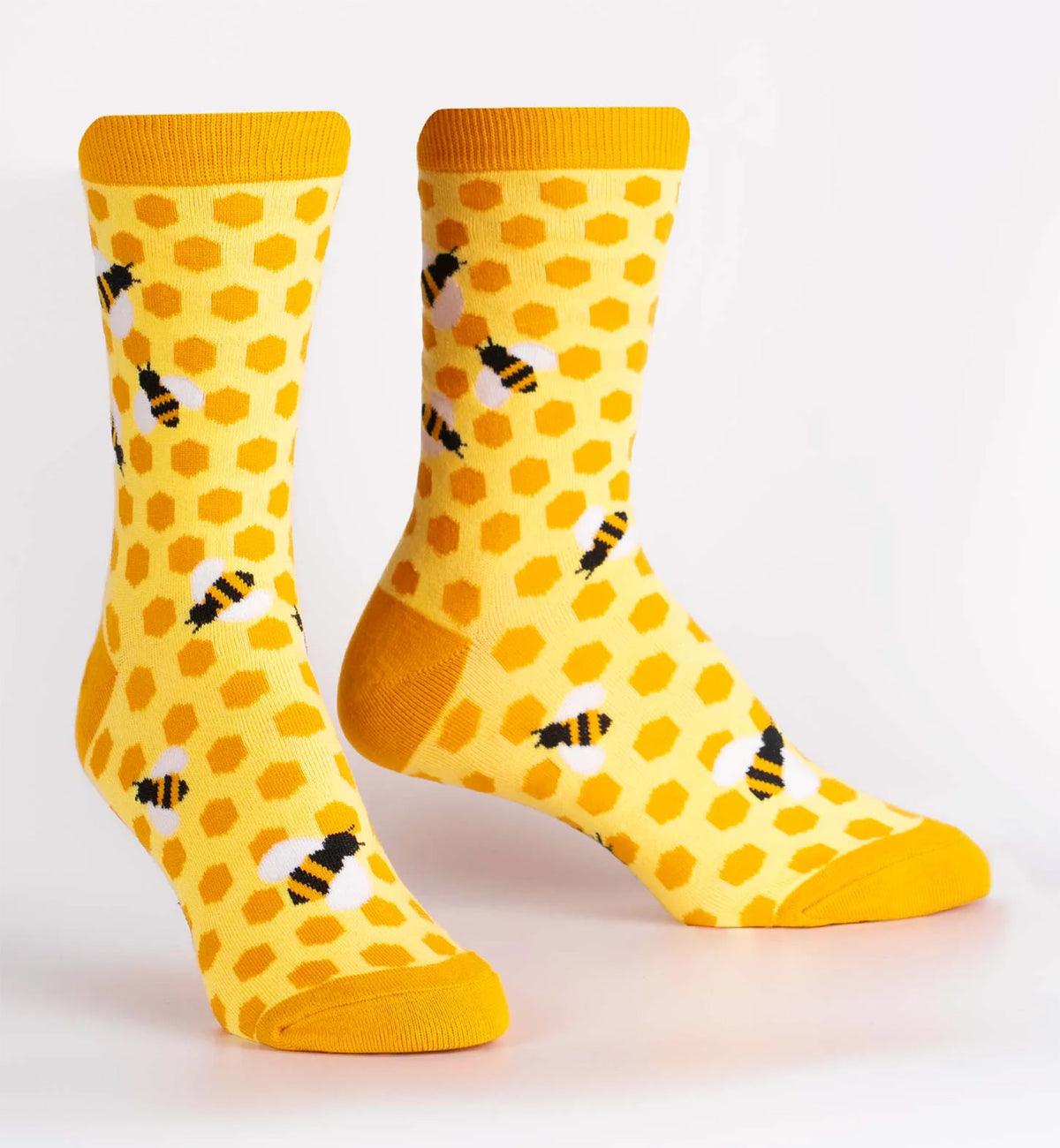 SOCK it to me Women's Crew Socks (w0337)- Bee's Knees - Bee's Knees,One Size