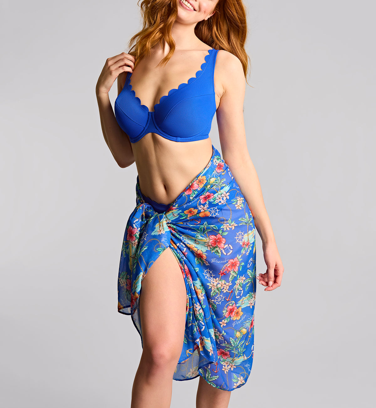 Panache Spirit Lauren Plunge Underwire Bikini Top (SW1784),28F,Cobalt - Cobalt,28F