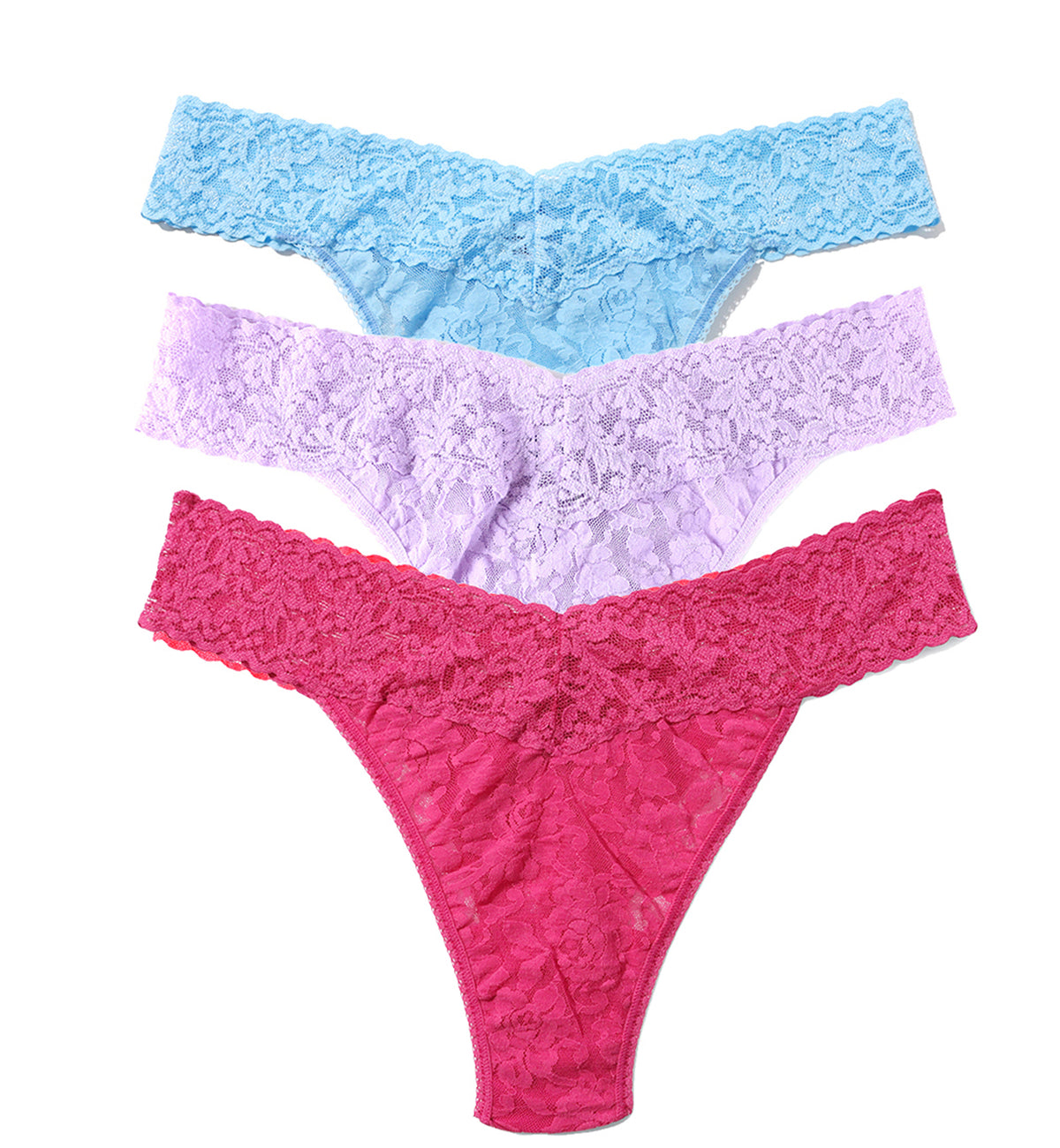 Hanky Panky 3-PACK Signature Lace Original Rise Thong (48113PK),PCLC - PCLC,One Size