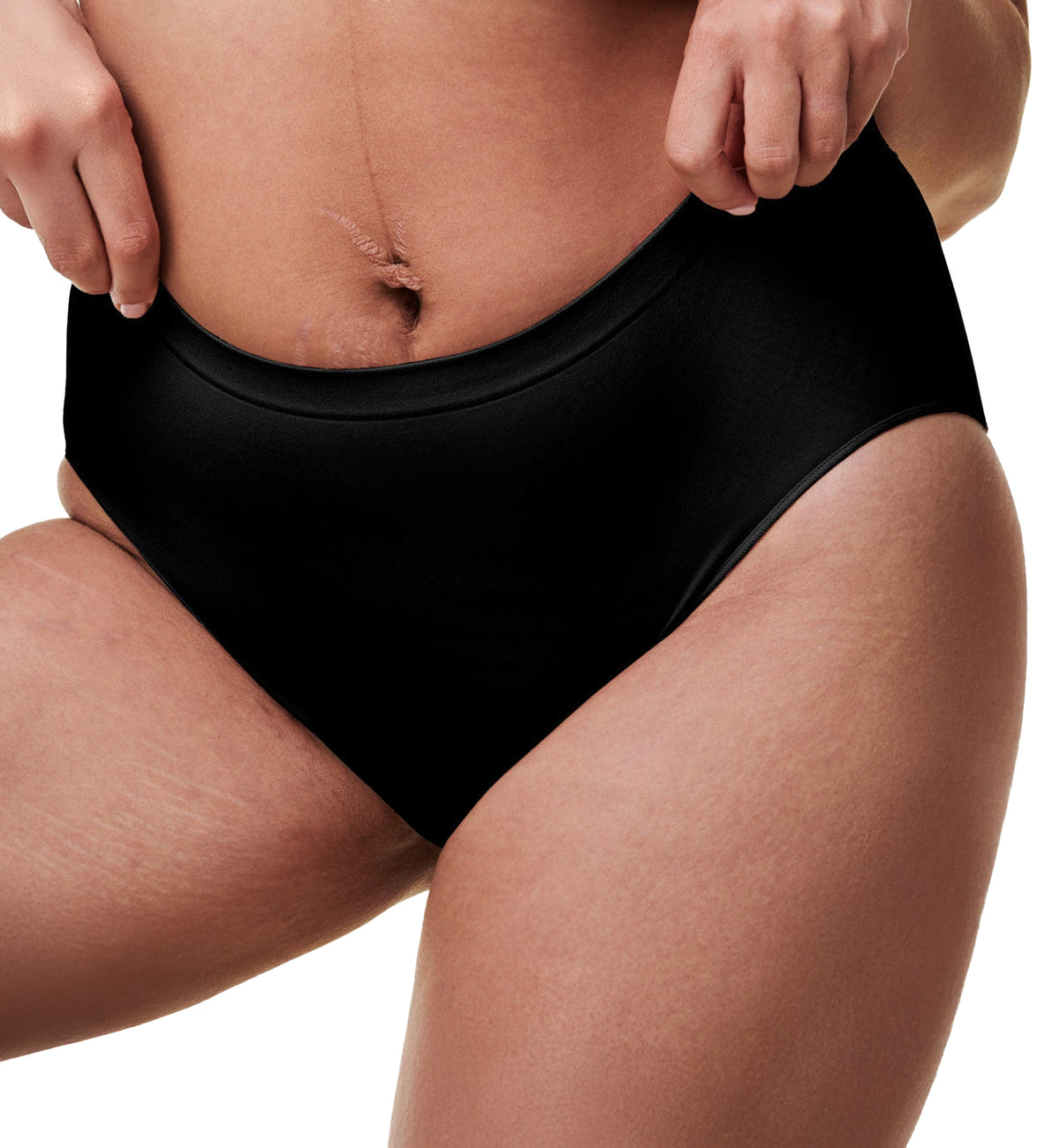 BRAVADO! DESIGNS High-Rise Seamless Panty (21001BA),XS/S,Black - Black,XS/S