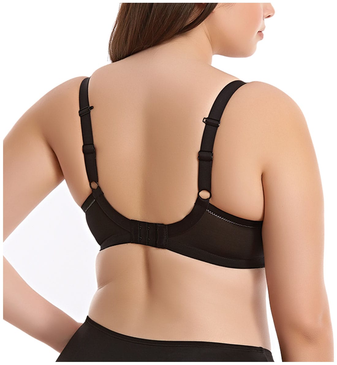 Elomi Bijou Molded Plunge Underwire Bra (8722),42F,Black - Black,42F