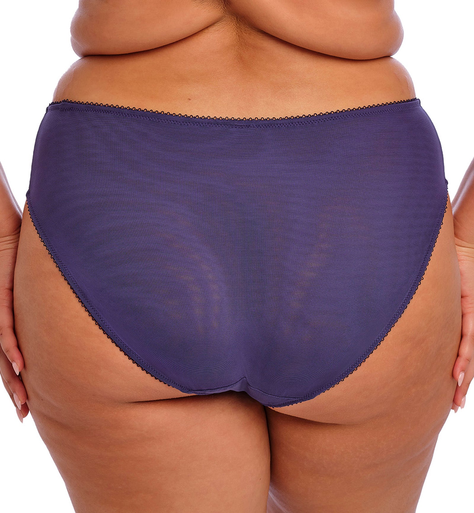 Elomi Himari High Leg Brief Panty (302153),Large,Midnight - Midnight,Large