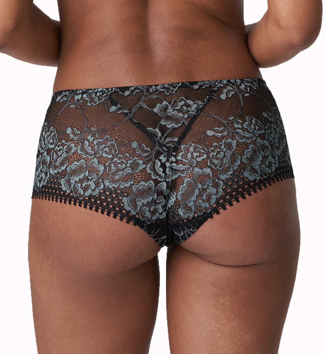 PrimaDonna Twist Rose Sauvage Matching Hotpants Panty (0542082),XL,Black - Black,XL