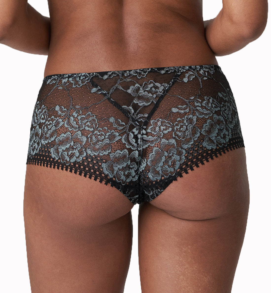 PrimaDonna Twist Rose Sauvage Matching Hotpants Panty (0542082),Medium,Black - Black,Medium