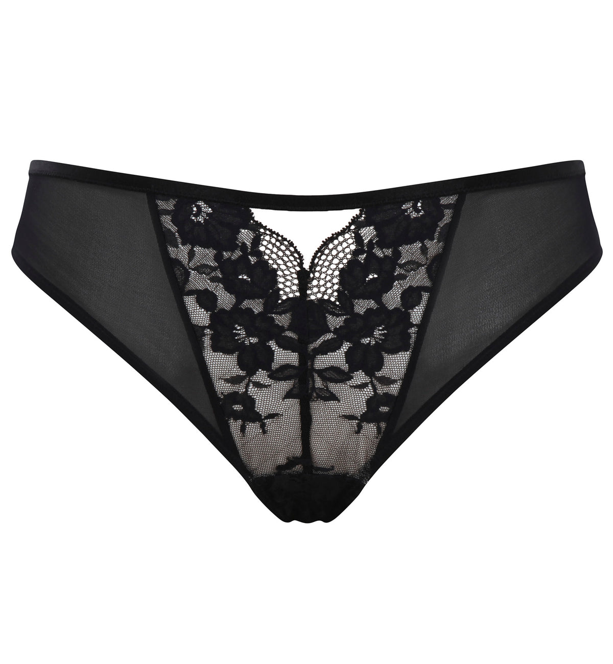 Sculptresse by Panache Josephine High Cut Thong (10859),Medium,Black/Latte - Black/Latte,Medium