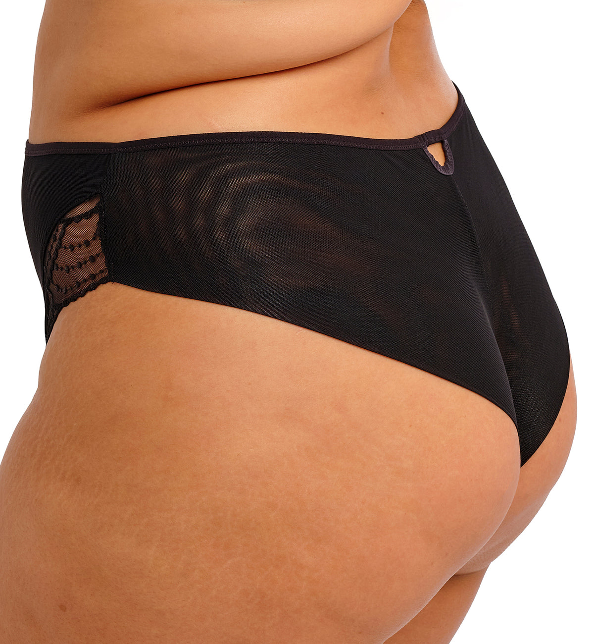 Elomi Priya Brazilian Panty (4557),Medium,Black - Black,Medium