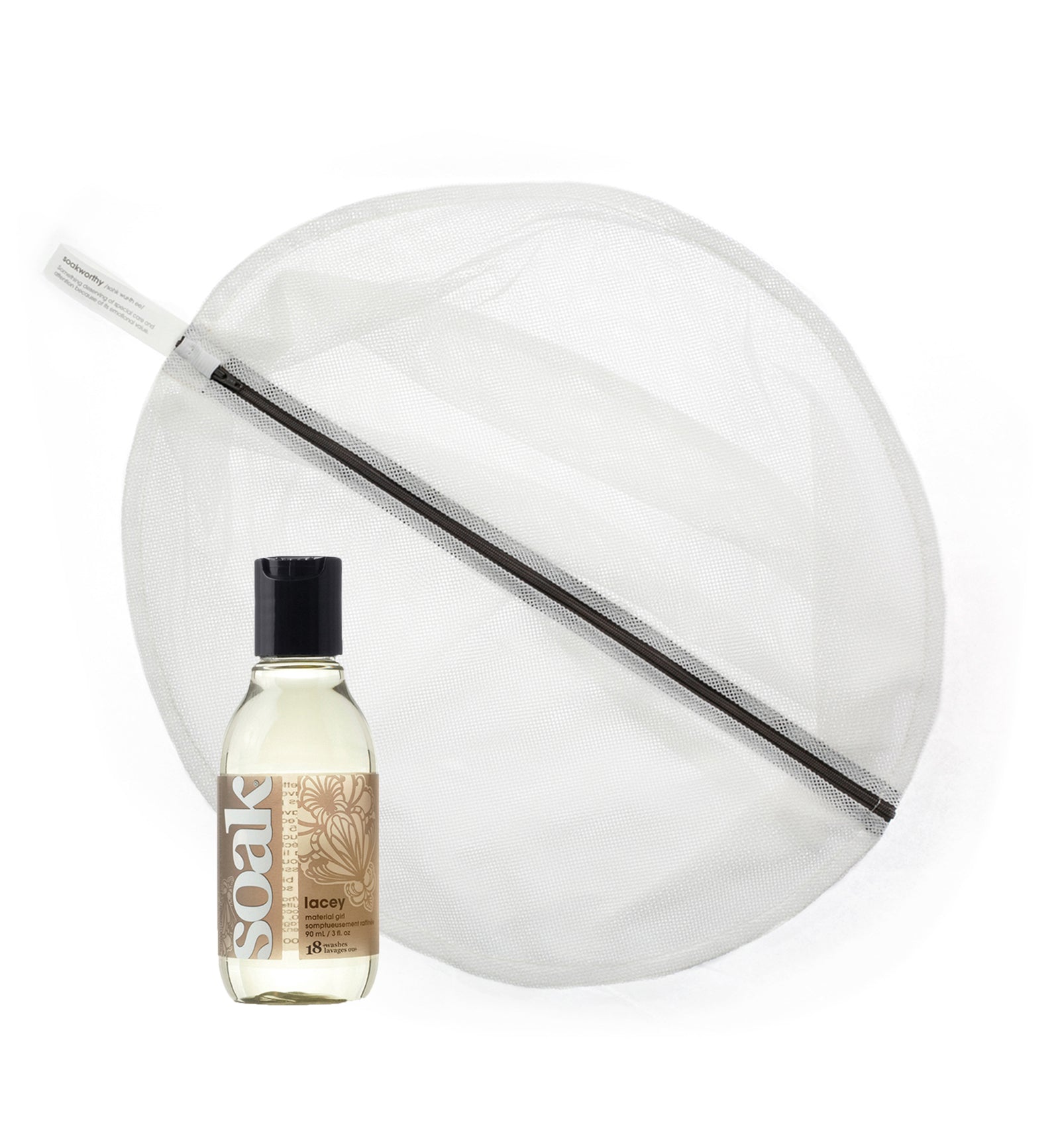 Soak Eco Wash Bag and Travel Soak Set (Slim Bag and 3 ounce Wash),Lacey - 3 oz.,Lacey