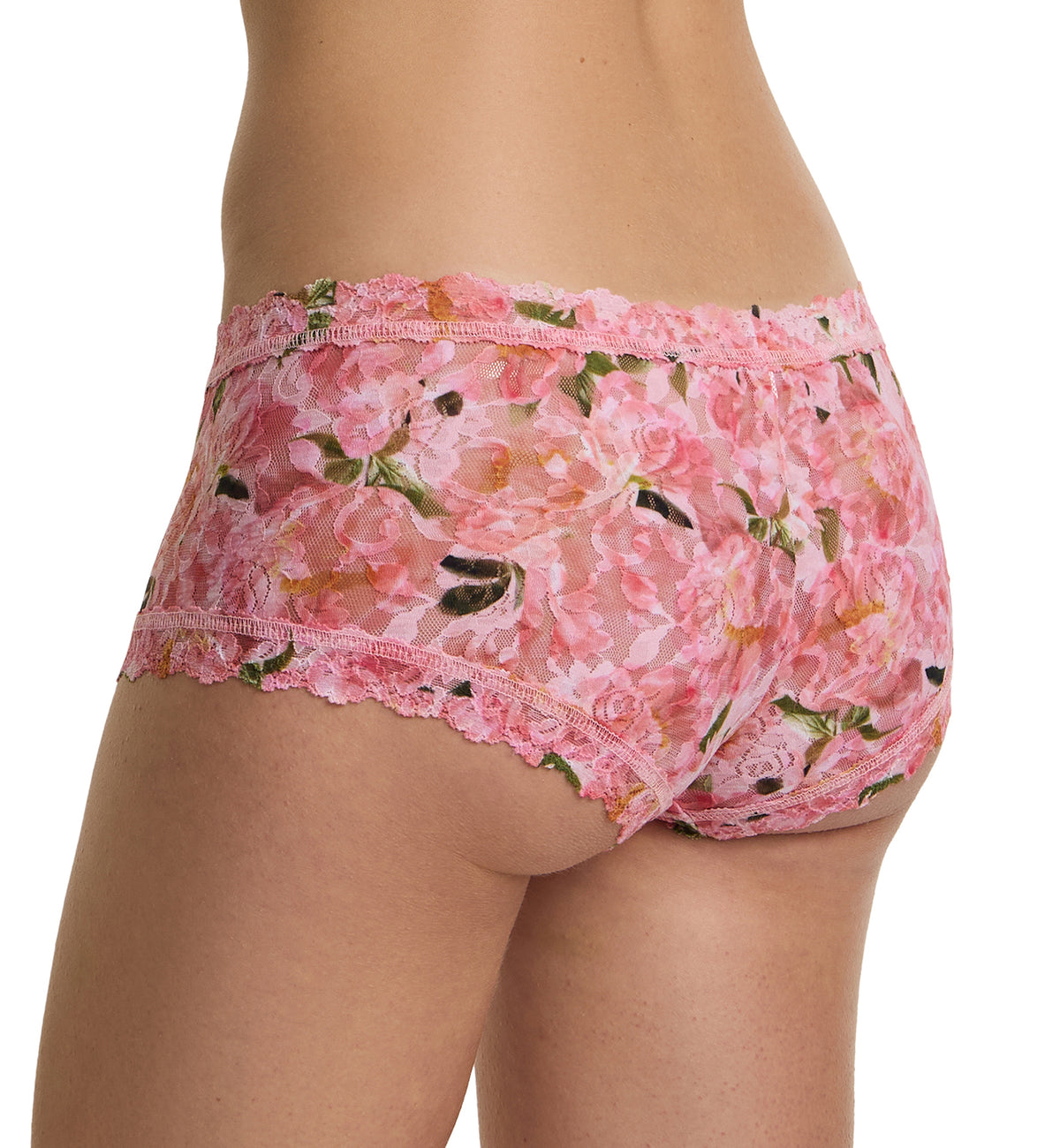 Hanky Panky Signature Lace Printed Boyshort (PR4812P),XS,Dancing Petals - Dancing Petals,XS