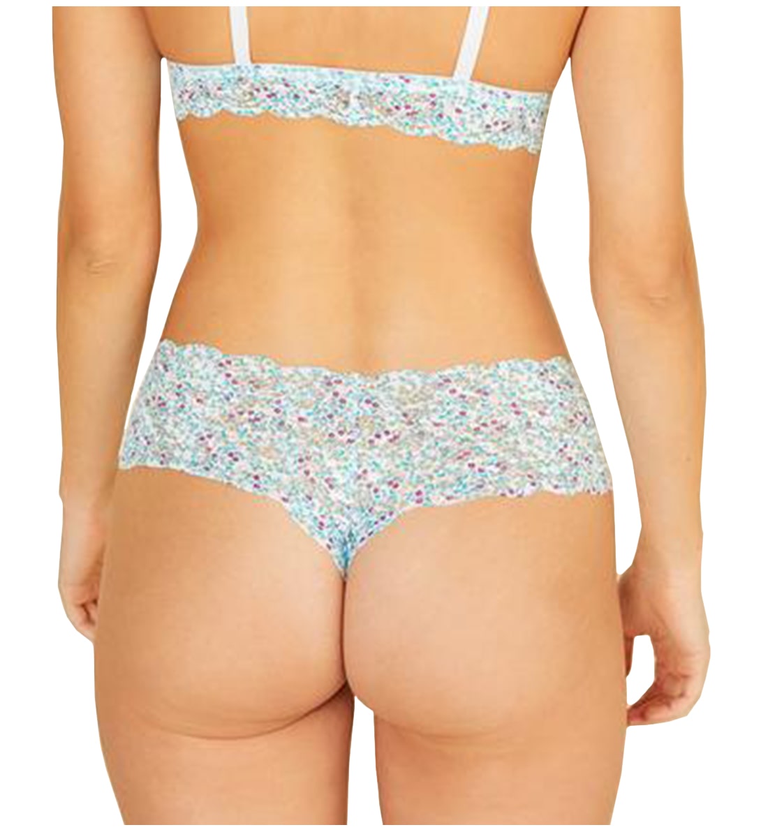 Cosabella Never Say Never Printed Comfie Thong (NEVEP0343),S/M,Floral Blu Venezia - Floral Blu Venezia,S/M