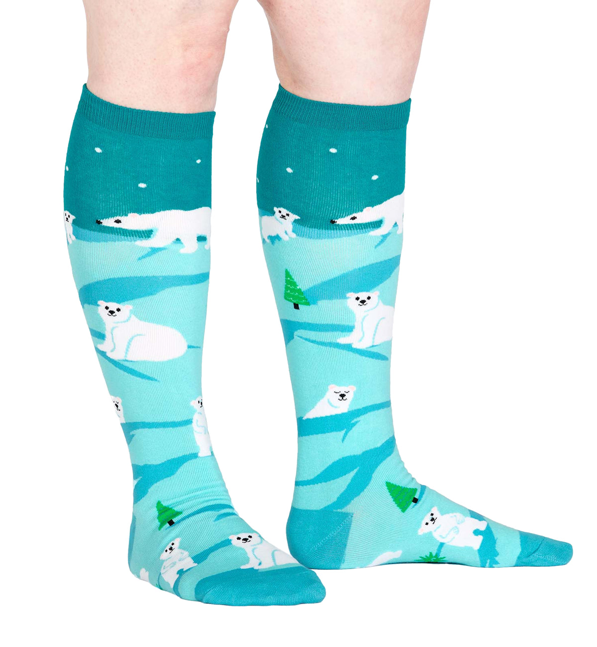 SOCK it to me Unisex Knee High Socks (f0451),Polar Bear Stare - Polar Bear Stare,One Size