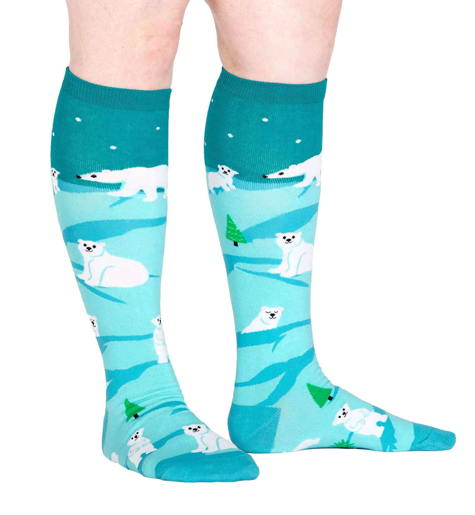 SOCK it to me Unisex Knee High Socks (f0451),Polar Bear Stare - Polar Bear Stare,One Size