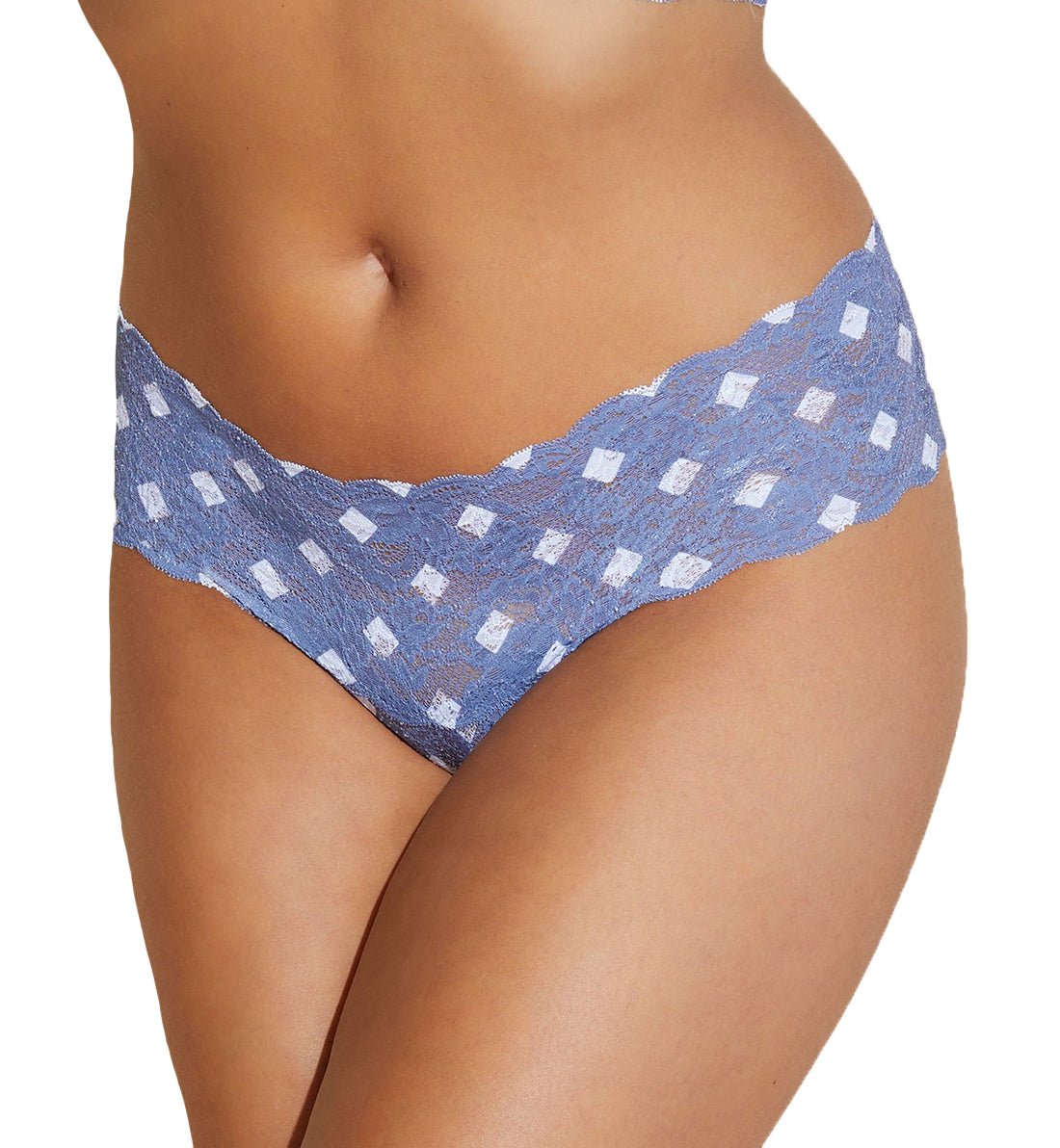 Cosabella Never Say Never Printed Comfie Thong (NEVEP0343),S/M,Blue Diamond - Blue Diamond,S/M