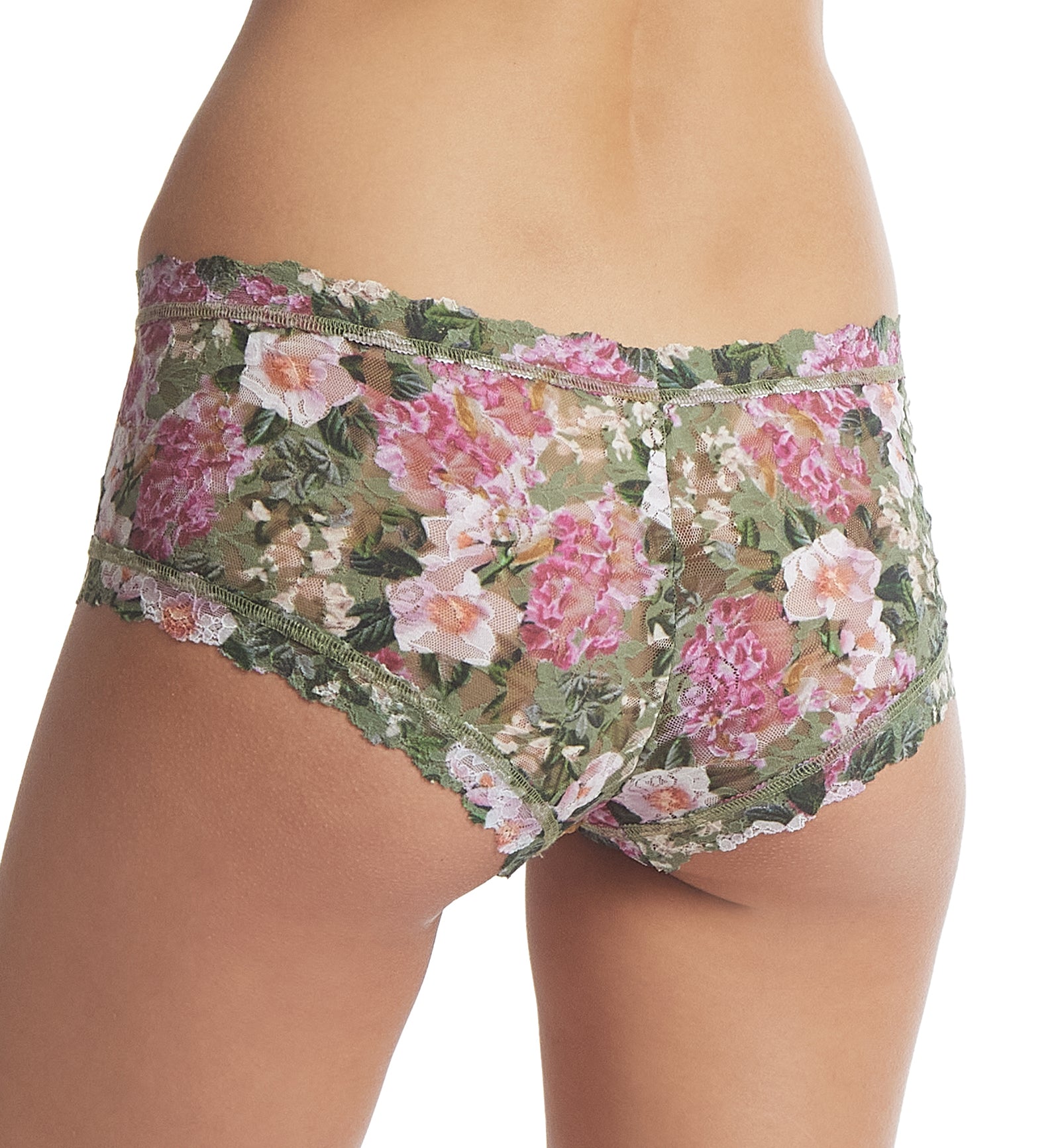 Hanky Panky Signature Lace Printed Boyshort (PR4812P),XS,Florist - Florist,XS